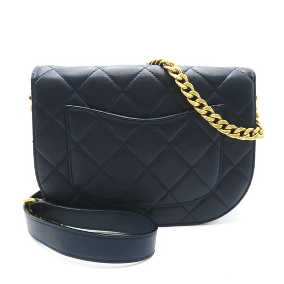 Chanel Blue Shoulder Chain Bag Lambskin - Picture 1 of 10